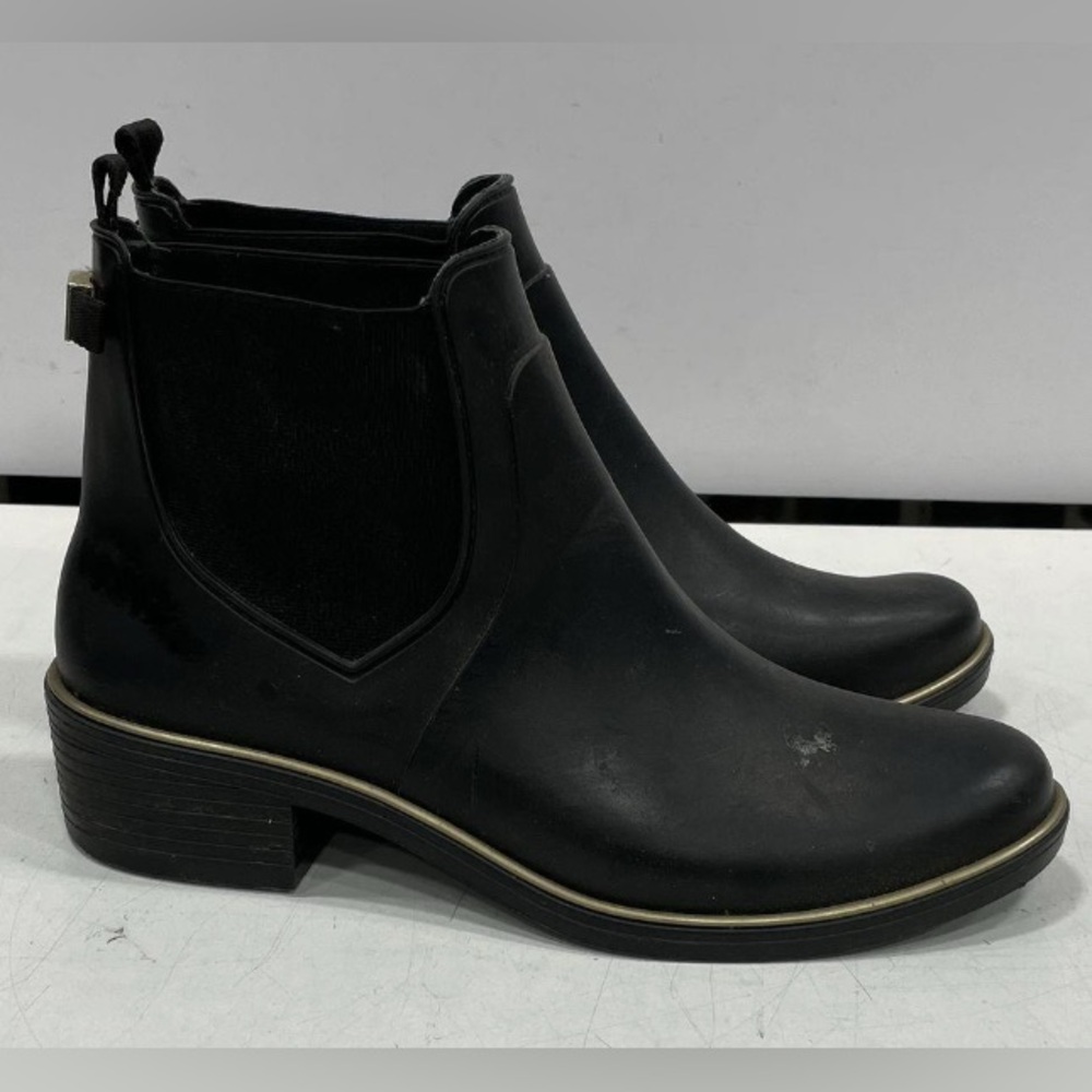 Kate Spade Black Boots with Gold Accent - Picture 3 of 6